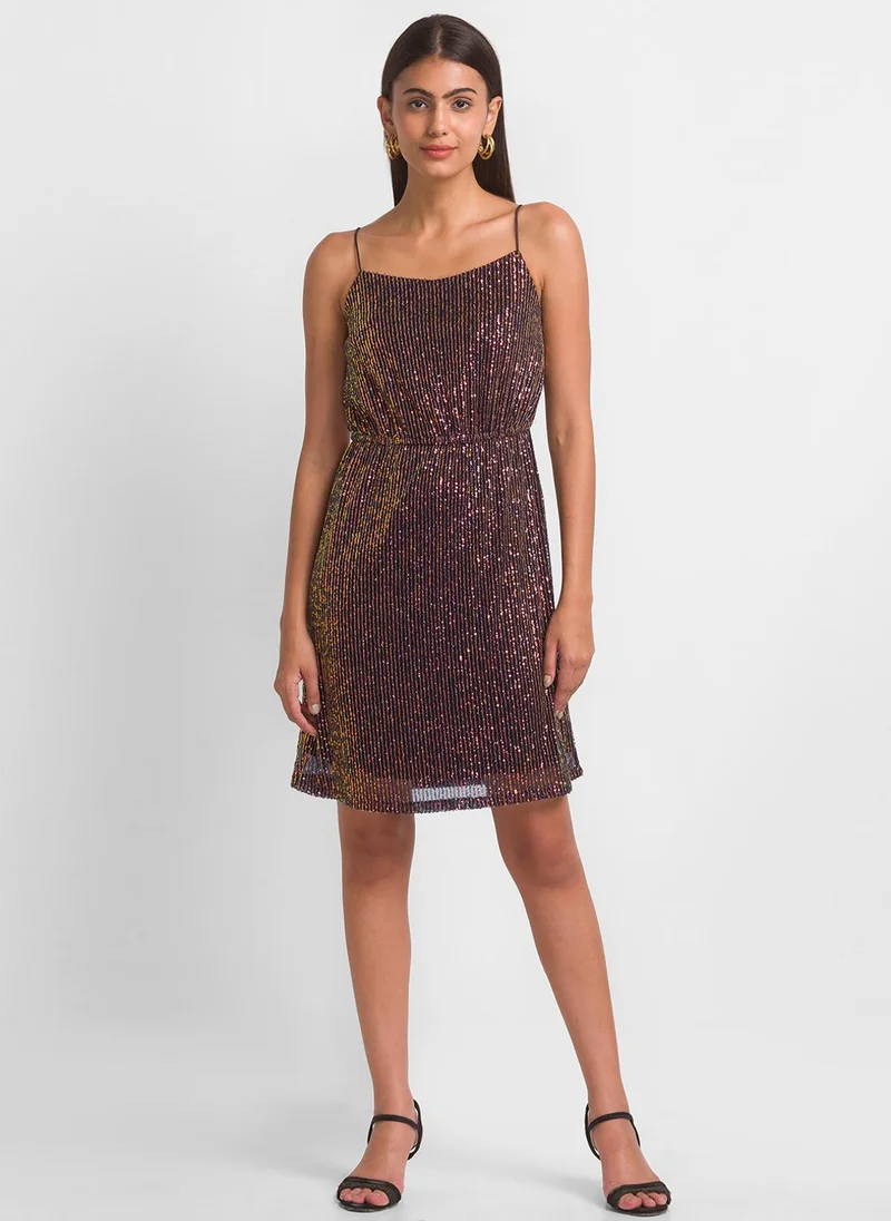 globus Globus Women Animal Print Net Fit & Flare Party Dress